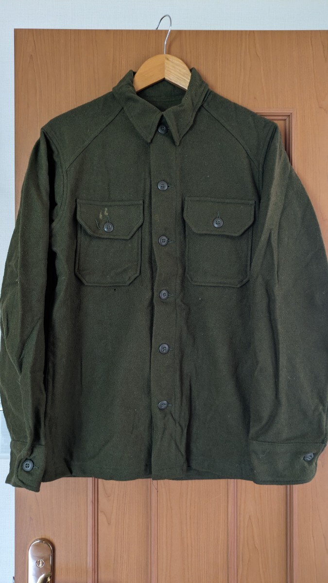 ビンテージ ミリタリー 米軍 ユーティリティ―シャツ ウールシャツ USA 古着 レア ARMY 70年代 US _画像1