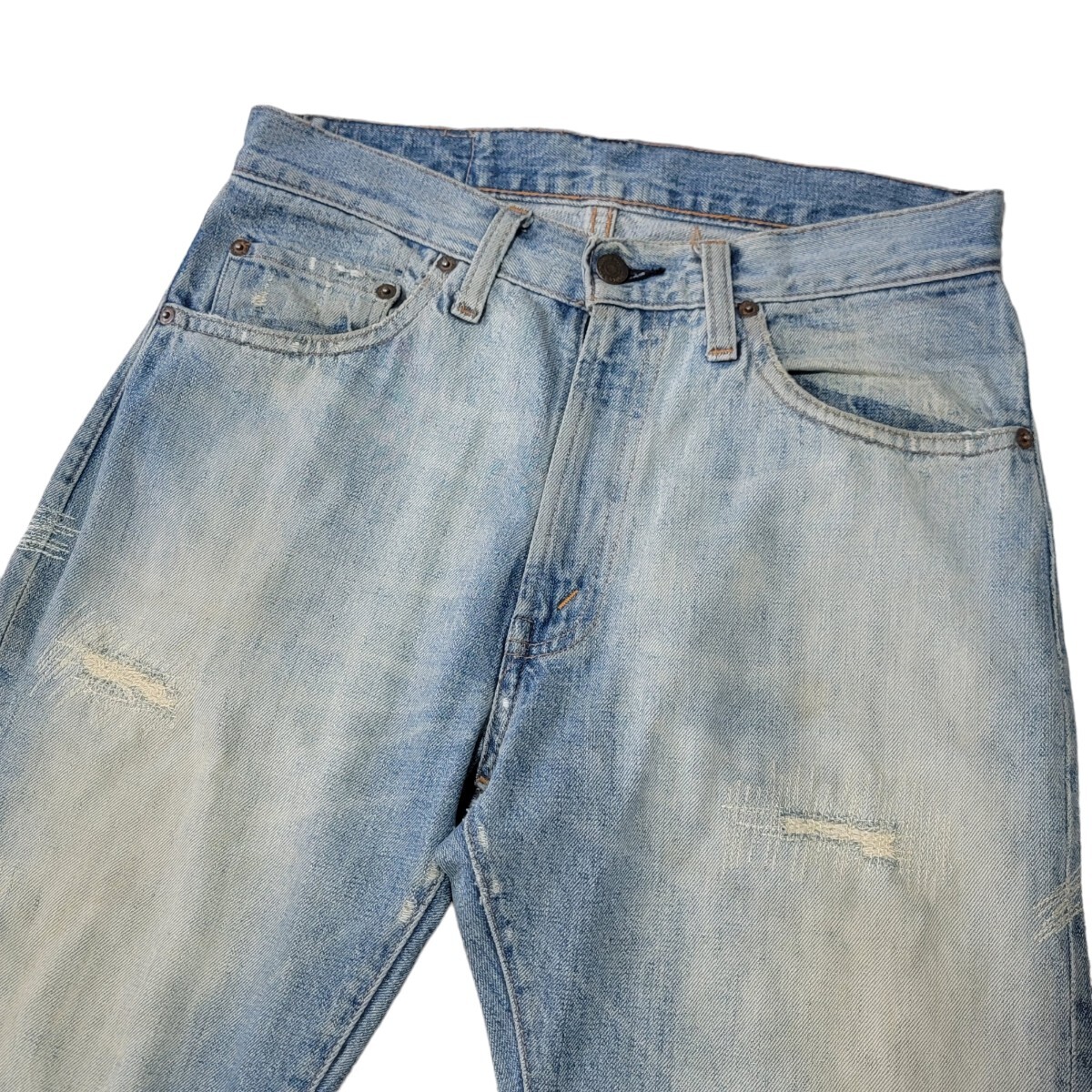 【1999年製造】1967モデル BIG-E アメリカ製 Levi's リーバイス 505 デニム 赤耳 ジーンズ W32 デニムパンツ L32 バレンシア工場 刻印555