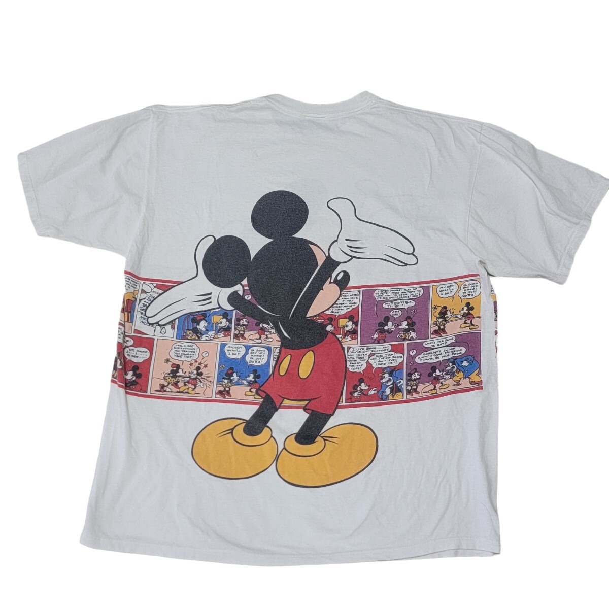 【激レア】90S カラーアメコミ柄 ベルバシーン VELVA SHEEN ミッキーマウス Disney ディズニー Tシャツ 半袖 XL 半袖Tシャツ_画像6