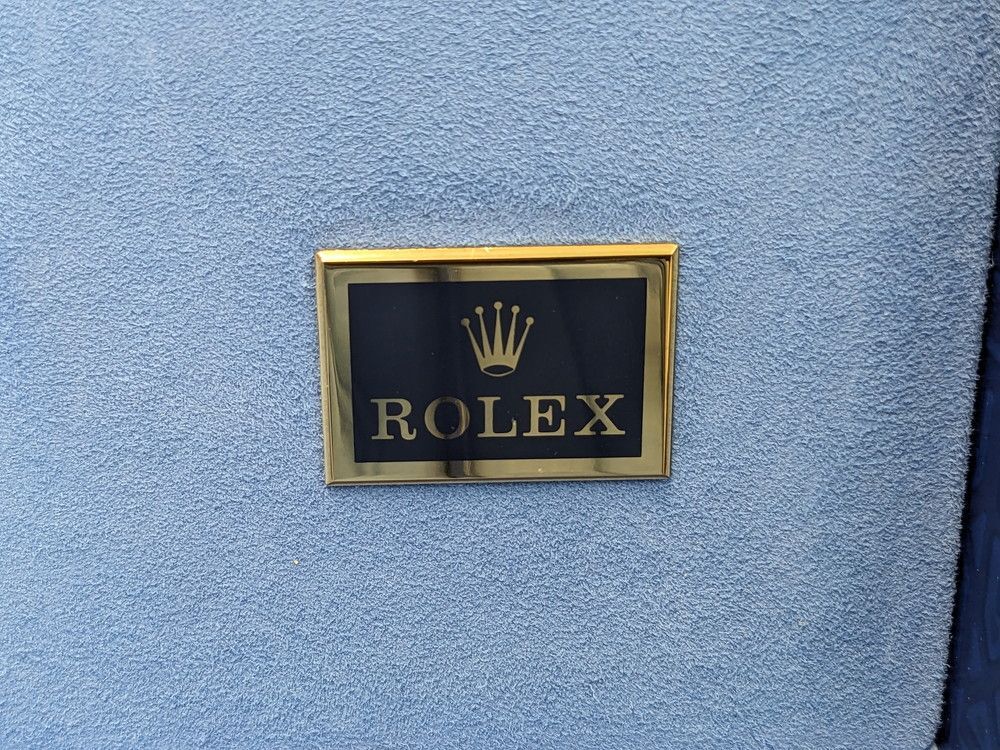 ROLEX ジュエリーボックス 鍵つき ブルー アクセサリーケース ウォッチケース ◆3115/登呂店の画像6