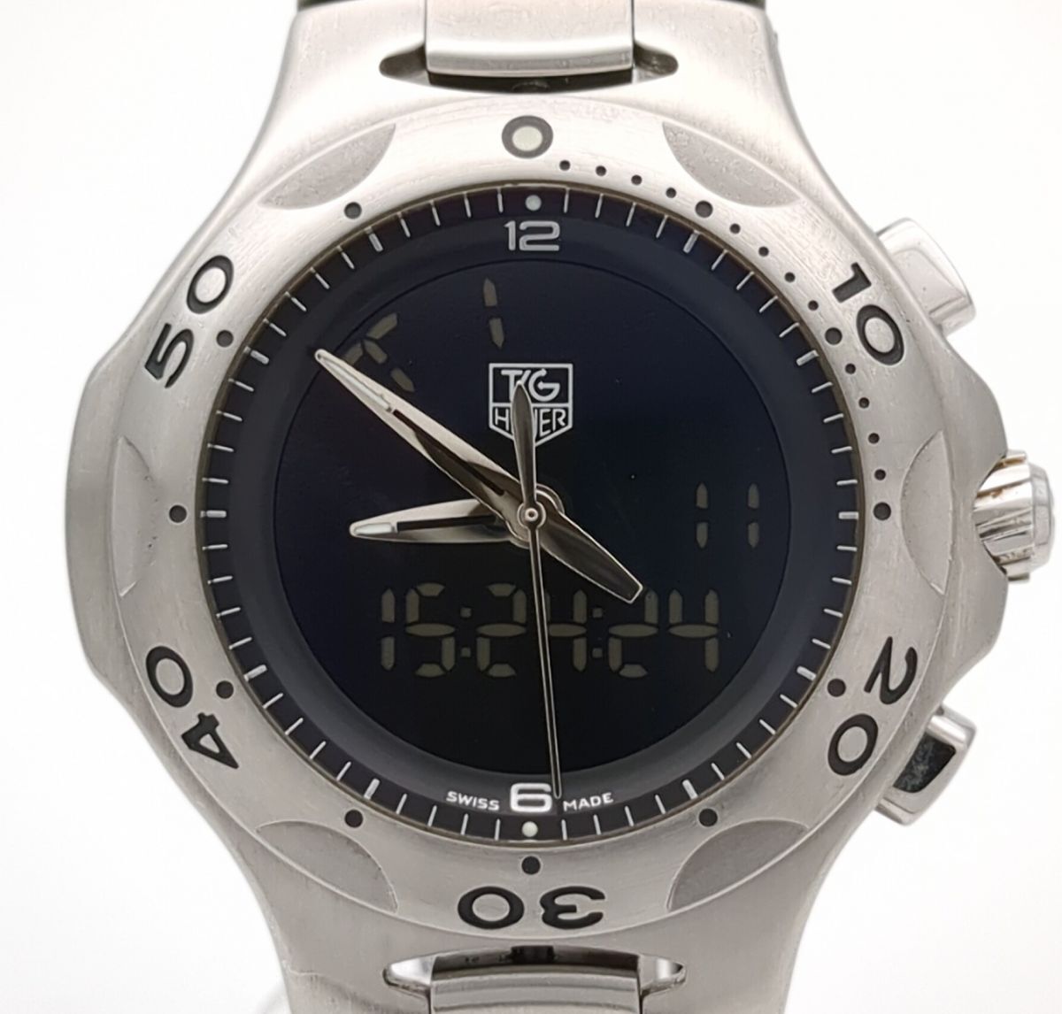 ジャンク　アナログ針不良　タグホイヤー　キリウム　CL111A 　クォーツ　SS　黒文字盤　メンズ腕時計　TAG HEUER　◆3111/藤枝インター店