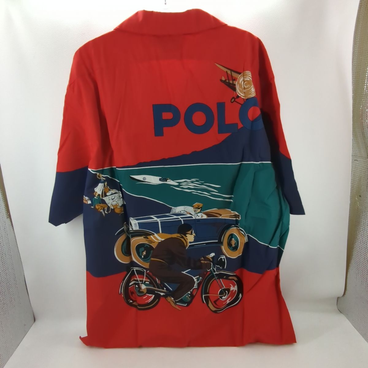 【中古】 RALPH LAUREN ラルフローレン アロハシャツ メンズ レッド SIZE L ◆3104/磐田店_画像2