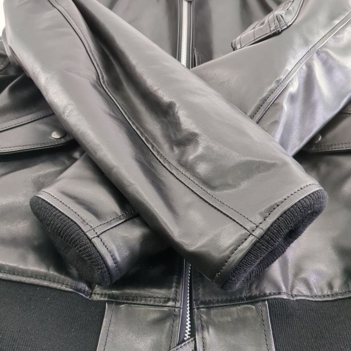 Y’2 Leather メンズ ブラック SIZE 40 ホースハイド 2021年モデル Type L-2 純正ハンガー・カバー付き ◆3102/掛川店_画像9