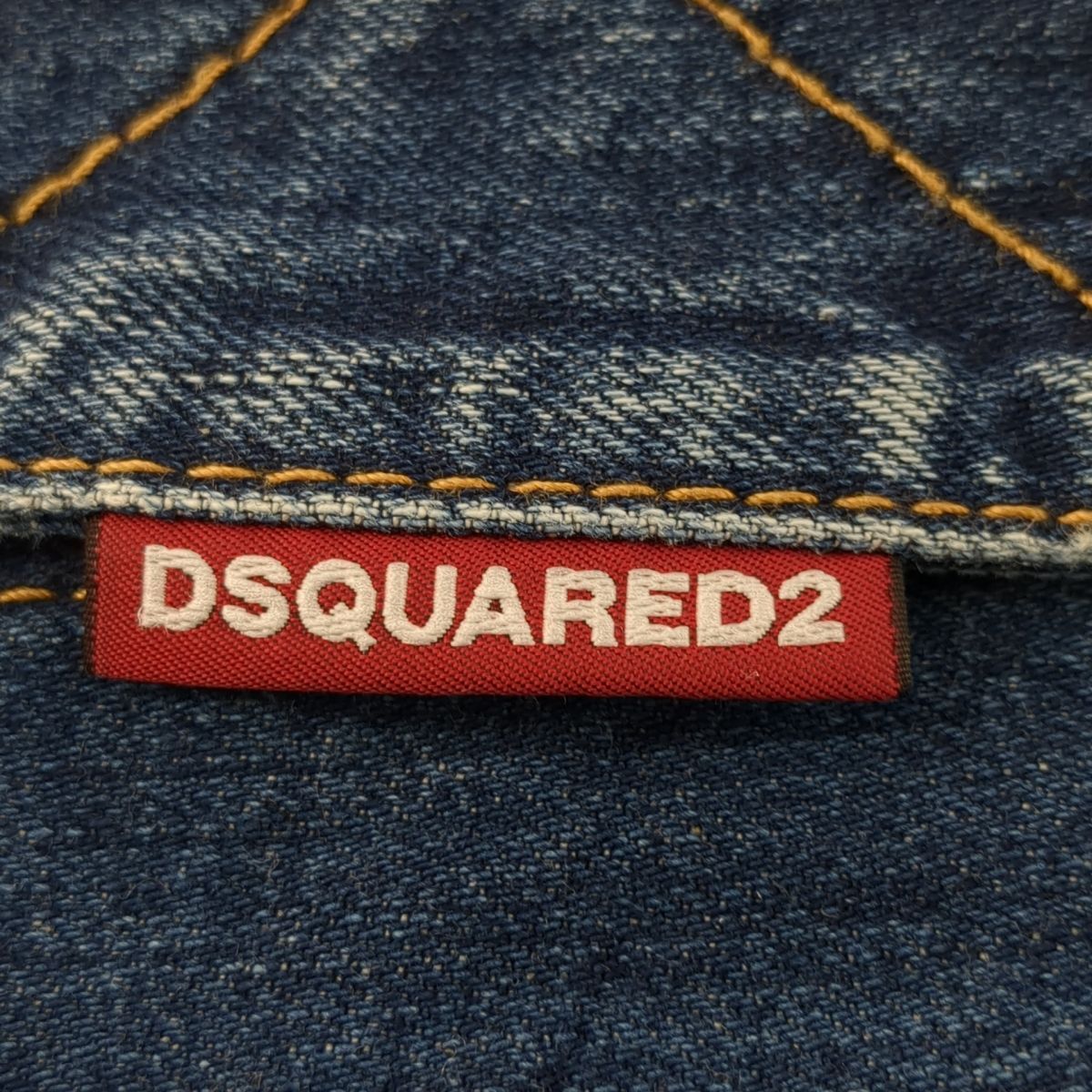 ディースクエアード　デニムジャケット　サイズ 44　ダメージ加工　インティゴ　メンズ　DSQUARED2　古着　中古　◆3114/高洲店_画像4