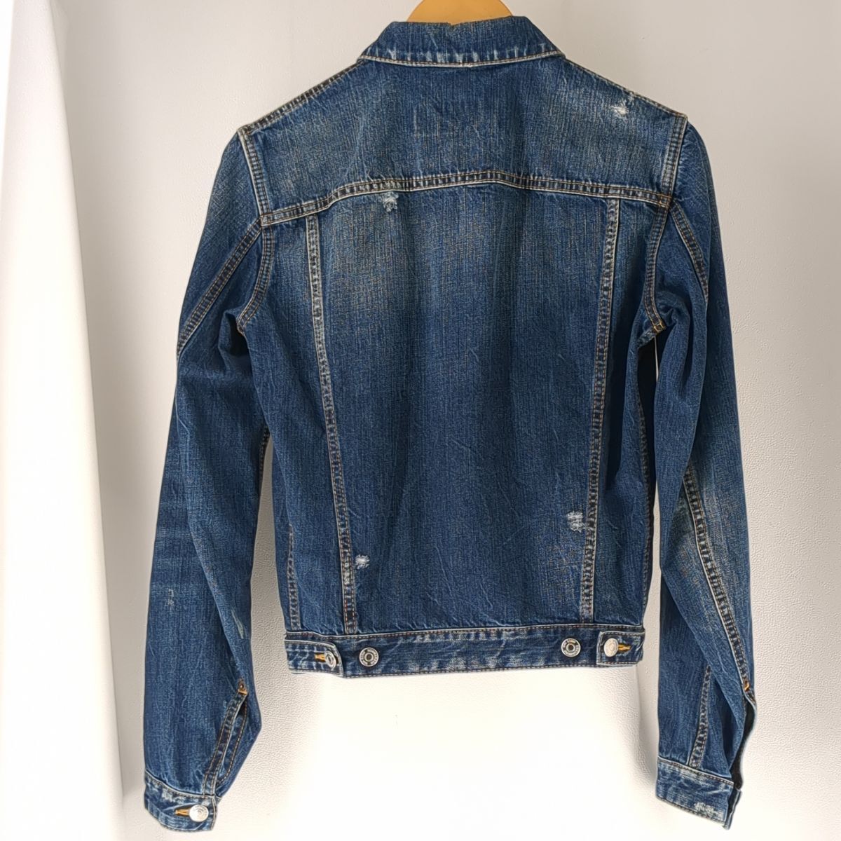 ディースクエアード　デニムジャケット　サイズ 44　ダメージ加工　インティゴ　メンズ　DSQUARED2　古着　中古　◆3114/高洲店_画像2