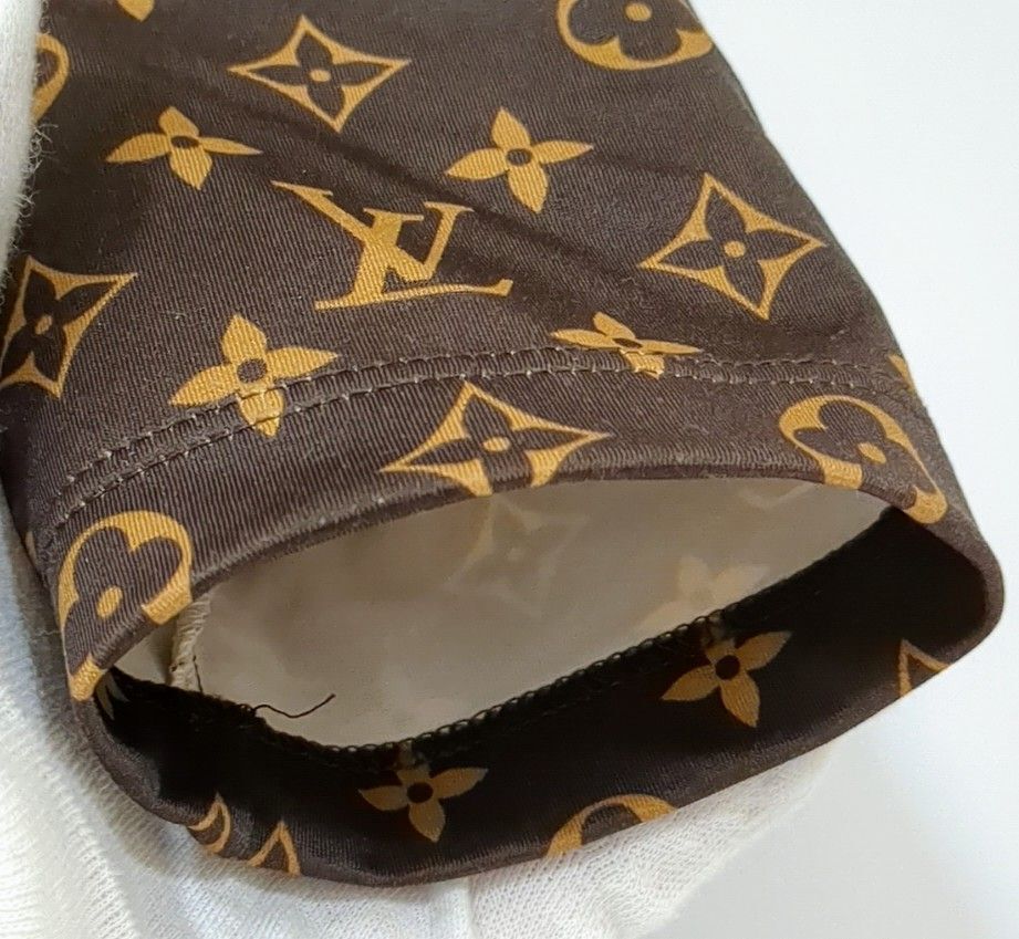 LOUIS VUITTON ルイヴィトン モノグラム バックジップワンピース ブラウン SIZE XS 使用感有 ◆3118/静岡清水店_画像4