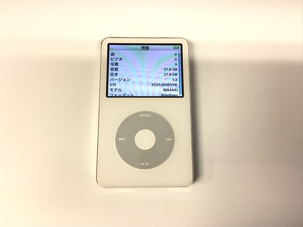 FV9K 【動作品】 Apple iPod classic 第5世代 A1136 MA444J 30GB _画像2