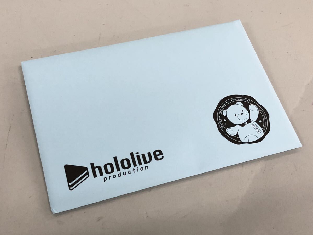 H# unused #⑦ hololive tent Live white on fbkida ikatto postcard action 3 anniversary commemoration . pushed .. made autographed case wabe. raw .. under ..