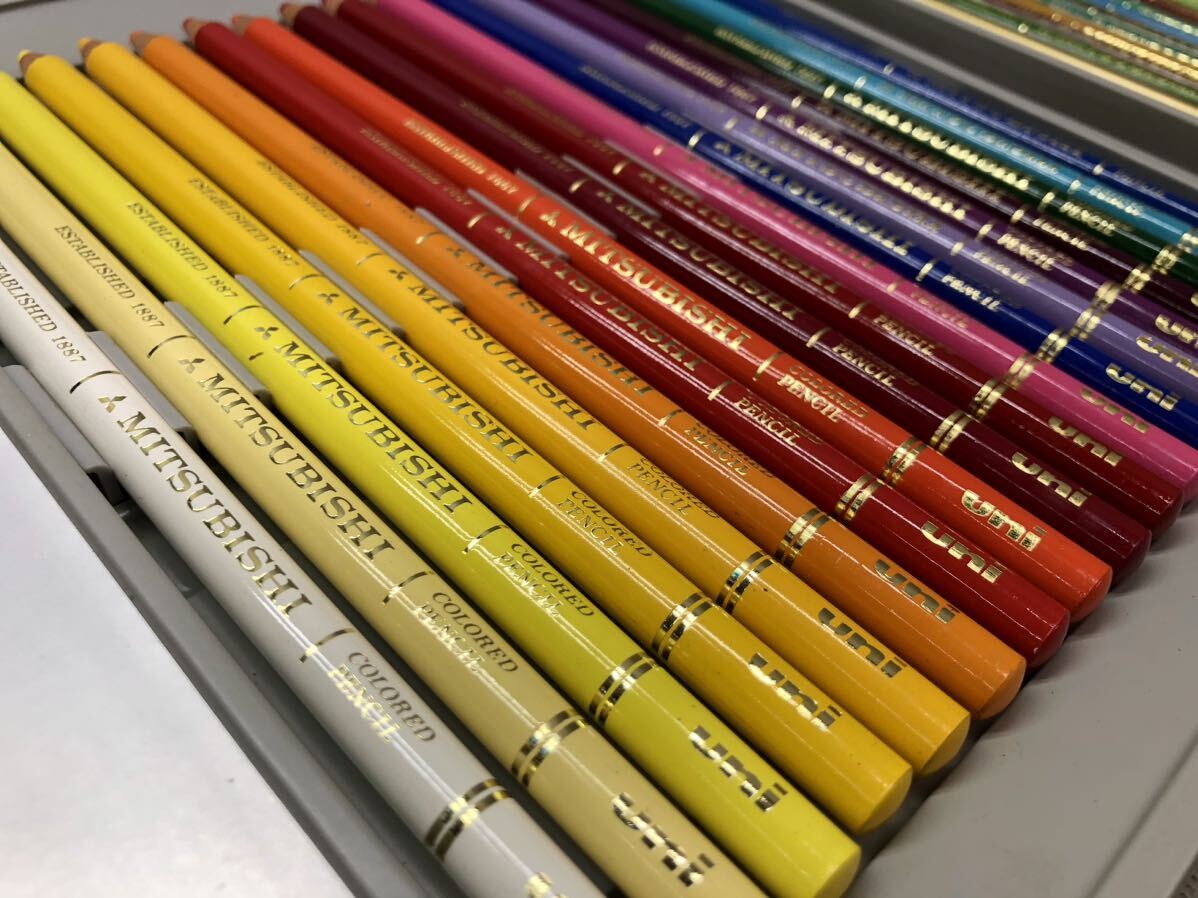 T# MITSUBISHI Mitsubishi карандаш uni Uni цветные карандаши цвет авторучка порог двери 36 -цветный набор box type кейс материалы для рисования цвет покрытие изобразительное искусство подлинная вещь коллекция б/у товар 