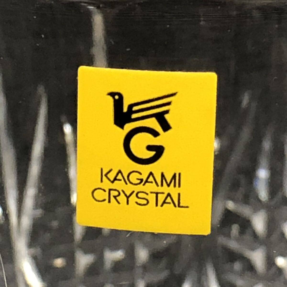 H■未使用■ KAGAMI CRYSTAL カガミクリスタル 特選切子 ロックグラス 2客 ペア オールド クリスタルガラス 切子 工芸品 食器 酒器 共箱の画像7