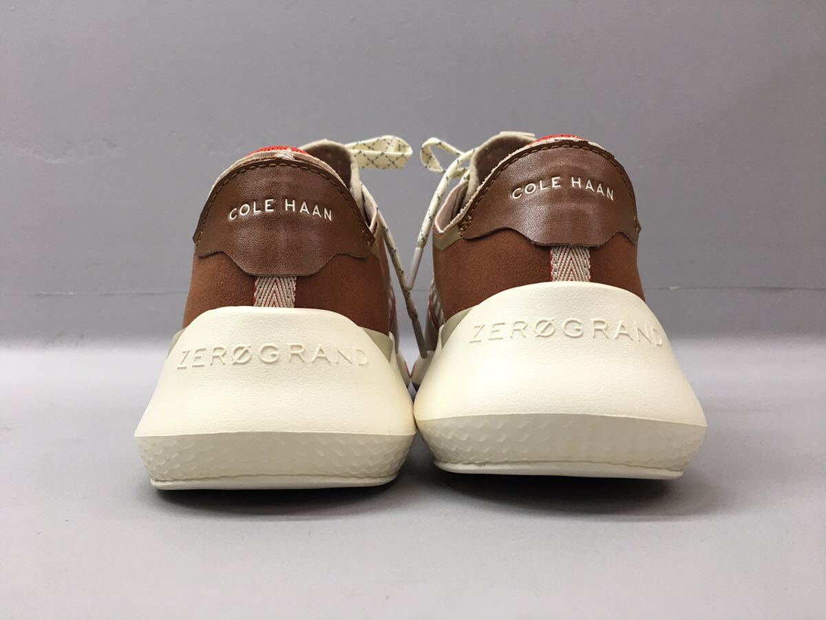 SU■未使用■ COLE HAAN コールハーン スニーカー 外箱付き ZEROGRAND ゼログランド 茶 ベージュ系 メンズ 25cm C34010 靴 シューズ の画像4