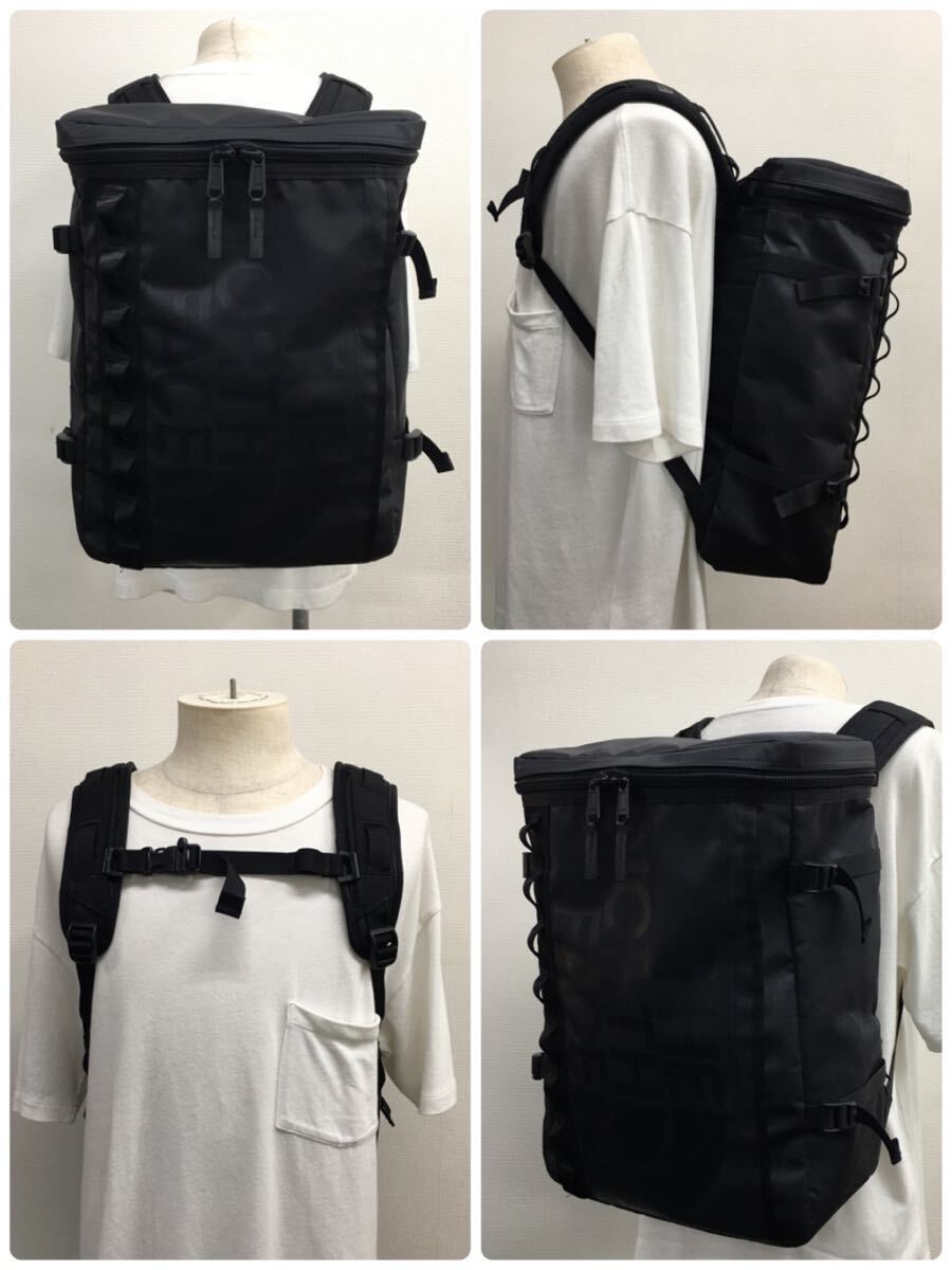 SU■ THE NORTH FACE ザ・ノースフェイス バックパック BC ヒューズボックス ブラックエンボス×24Kゴールド 黒 NM81630 リュックサック の画像2