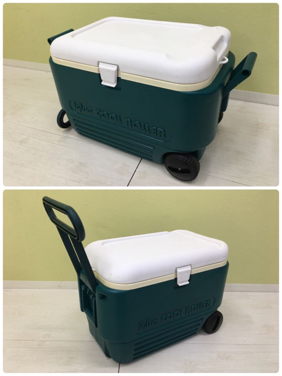 SU# iglooi клей cooler-box капот контейнер имеется зеленый × белый зеленый белый большой контейнер кемпинг BBQ уличный отдых б/у товар 