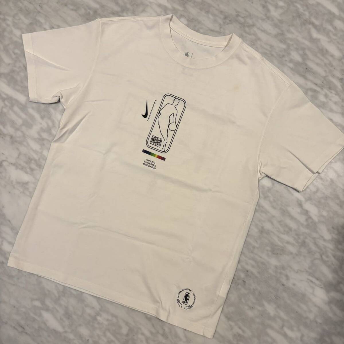 NIKE ナイキ NBA Tシャツ 半袖 ロゴ ホワイト Mサイズ_画像1