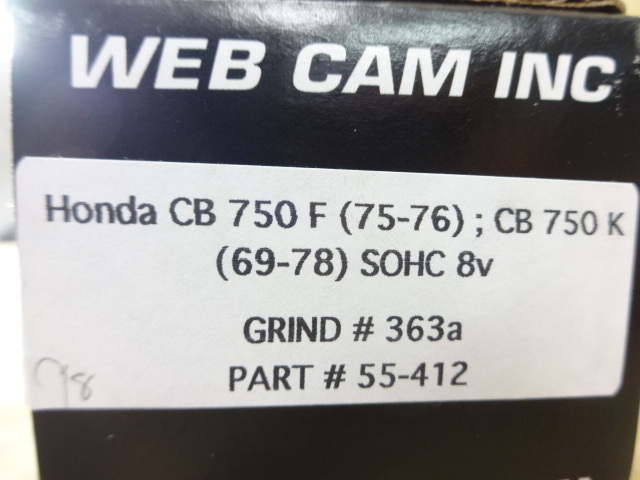 CB750K0～７,OHC用　WEBハイカム ST-2　55-412　363ａ　ハイリフトカムシャフト　(1)”　24.5_画像2