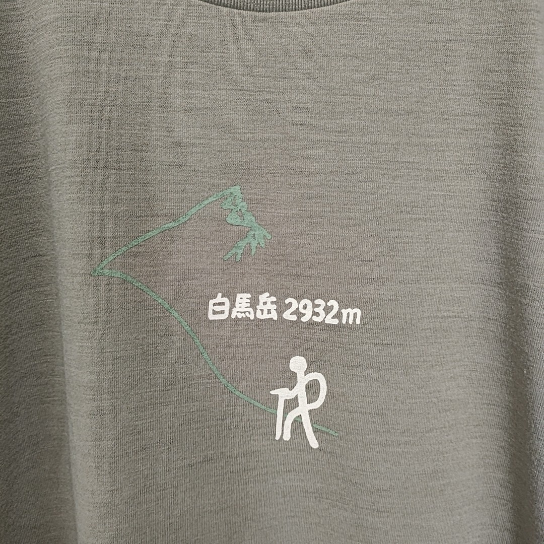 mont-bell（モンベル）白馬岳デザインTシャツ XSサイズ カーキ 美品（Ap17）STYLE #1604451 半袖Tシャツ ■ネコポス発送！③の画像4