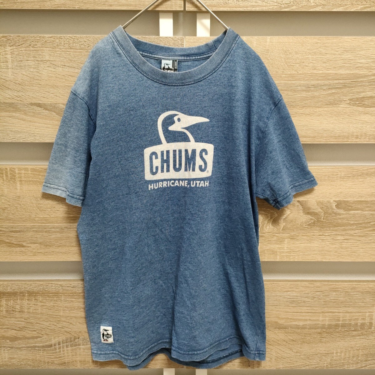 CHUMS（チャムス）デザインロゴTシャツ S ブルー（Ap44）No.CH01-1338 半袖クルーネック ■ネコポス発送！の画像2
