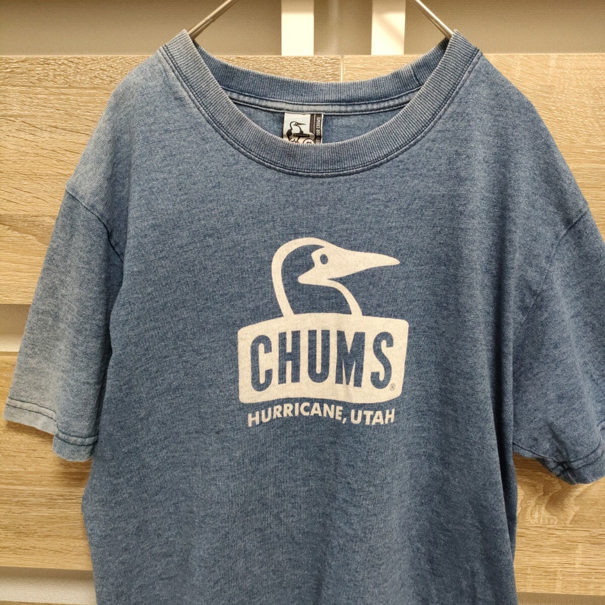 CHUMS（チャムス）デザインロゴTシャツ S ブルー（Ap44）No.CH01-1338 半袖クルーネック ■ネコポス発送！の画像3