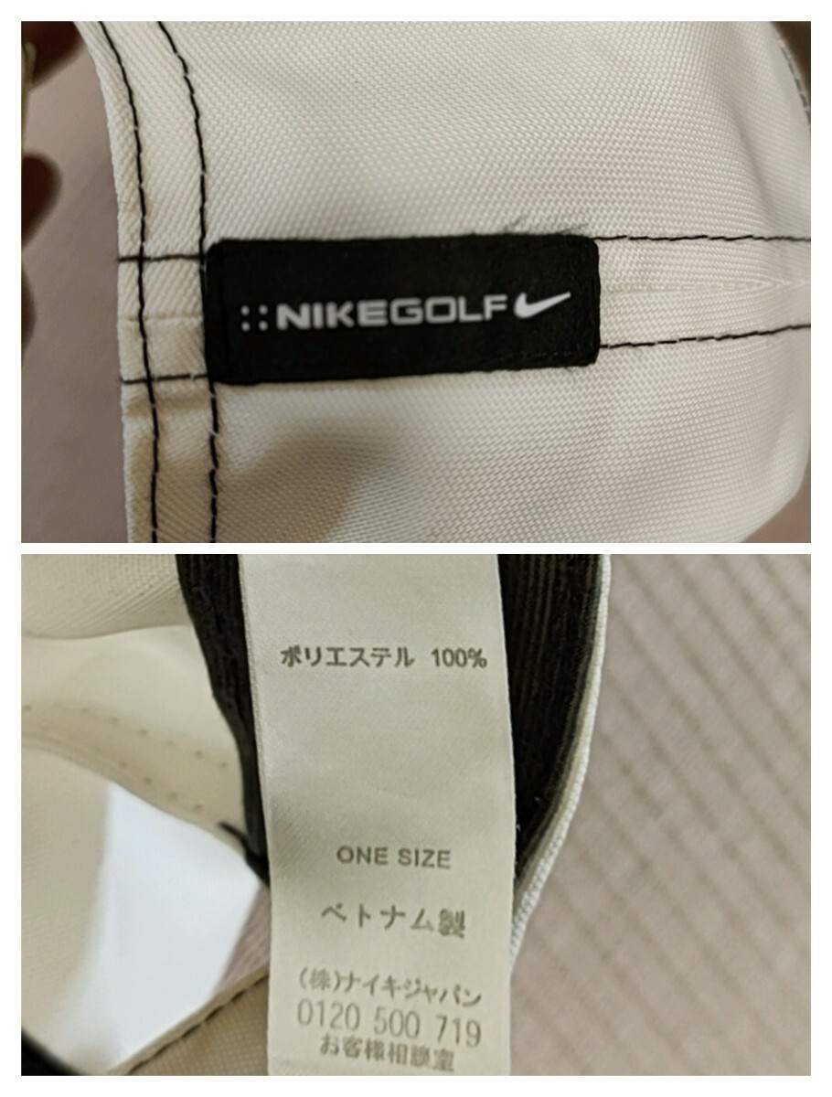 NIKE GOLF（ナイキゴルフ）ロゴ刺繍キャップ 白 ワンサイズ（Ap49） ホワイト 帽子 ■ネコポス発送！の画像9