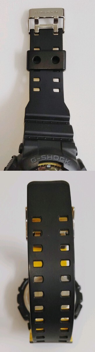 CASIO G-SHOCK GA100BY-1ADR ブラック×イエロー アナデジ 腕時計 カモフラージュ 迷彩柄 ミリタリーカラー 中古 箱 説明書 gshock_画像4