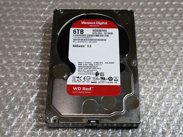 ■ AVコマンド対応 高信頼HDD WD Red 6TB WD60EFRX NAS, HDDレコーダ等に_高信頼HDD WD Red 6TB WD60EFRX