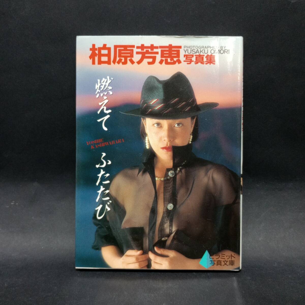 柏原芳恵 写真集 燃えてふたたび 撮影:大森雄作 1992年4月5日5版発行 ピラミッド社 ゾッキ線あり 文庫サイズ写真集【管理番号bs003】の画像1