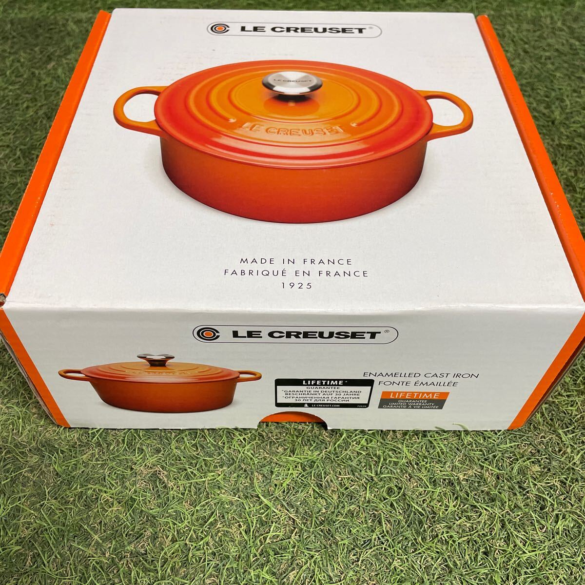 GX003-A36 LE CREUSET ル・クルーゼ 両手鍋21177-20cm ココット・ロンド ホーロー鍋 料理 調理器具 イエロー 未使用 展示品 鍋_画像6