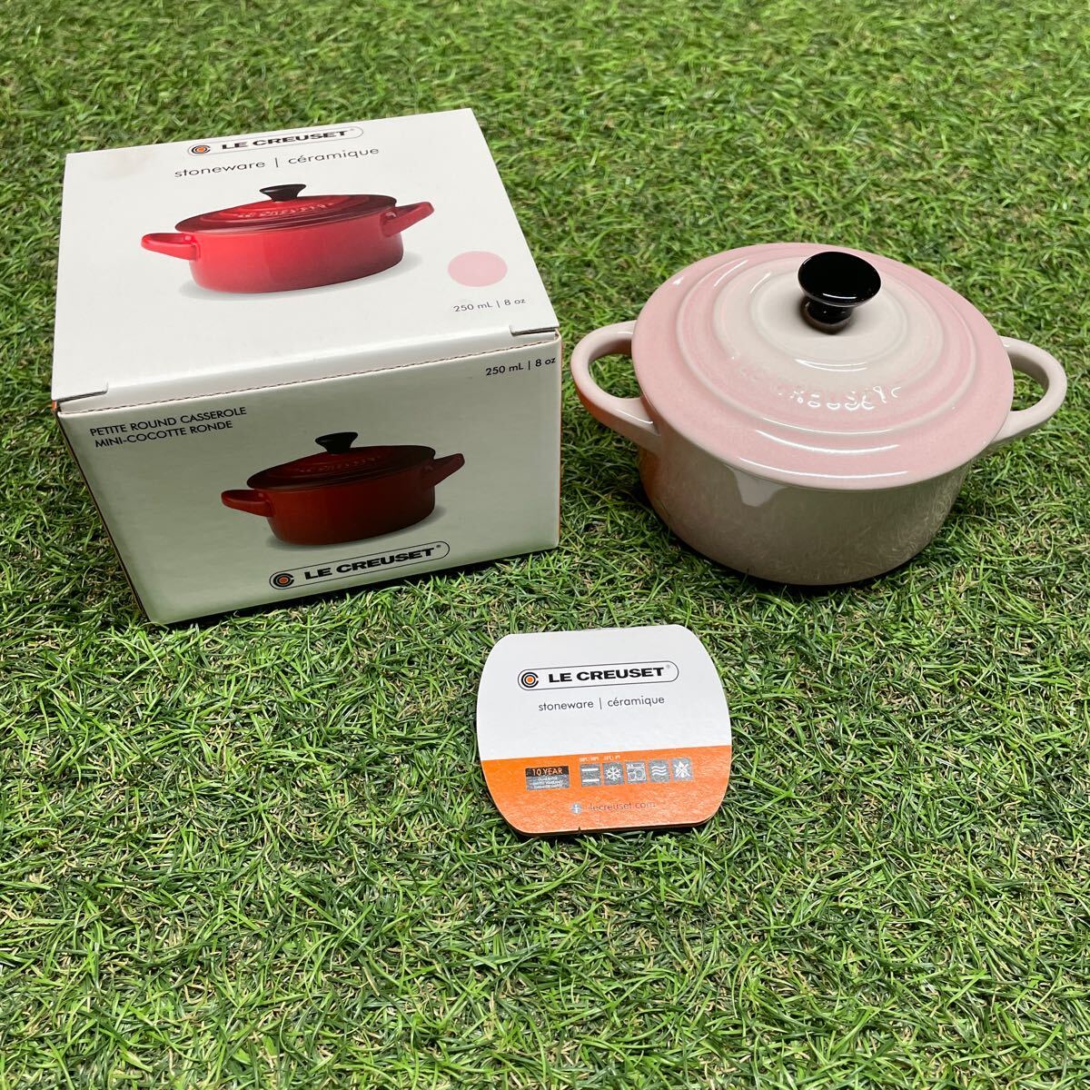 GX014 LE CREUSET ル・クルーゼ ミニ ココット ロンド 10cm 250ml Pink 料理 キッチン用品 箱汚れ有り 未使用 保管品 食器の画像1