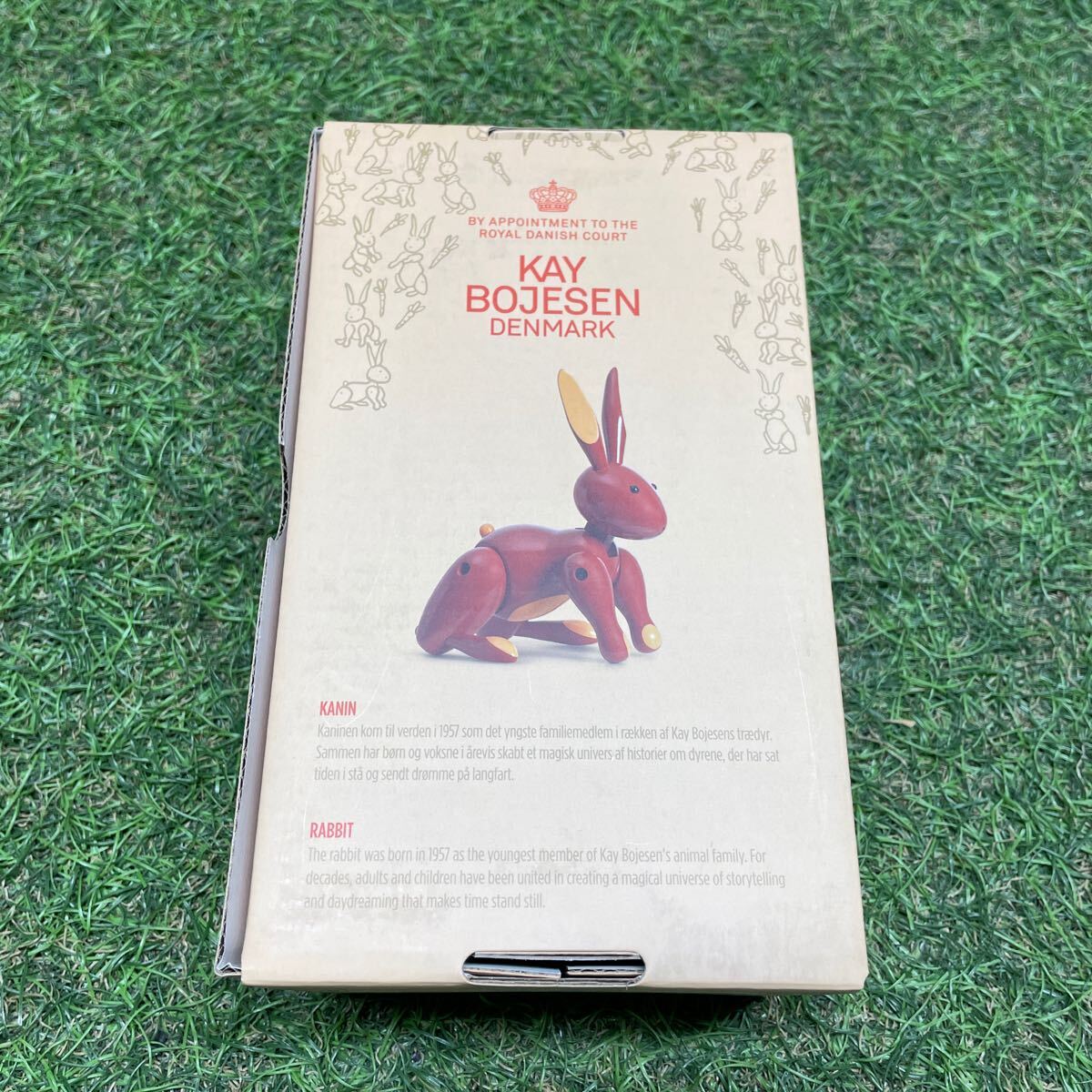 GX048 KAY BOJESEN－カイ・ボイスン 木製フィギュア Rabbit 北欧 木製玩具 インテリア 雑貨 箱傷有り 未使用 保管品 フィギュア_画像6