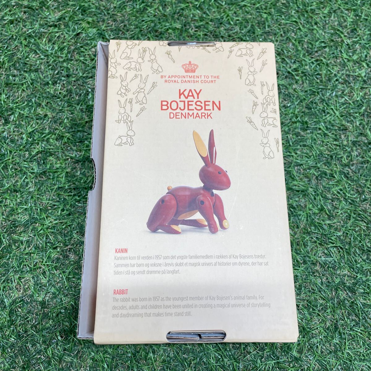 GX152 KAY BOJESEN－カイ・ボイスン 木製フィギュア Rabbit 北欧 木製玩具 インテリア 雑貨 箱傷有り 未使用 保管品 フィギュア_画像6