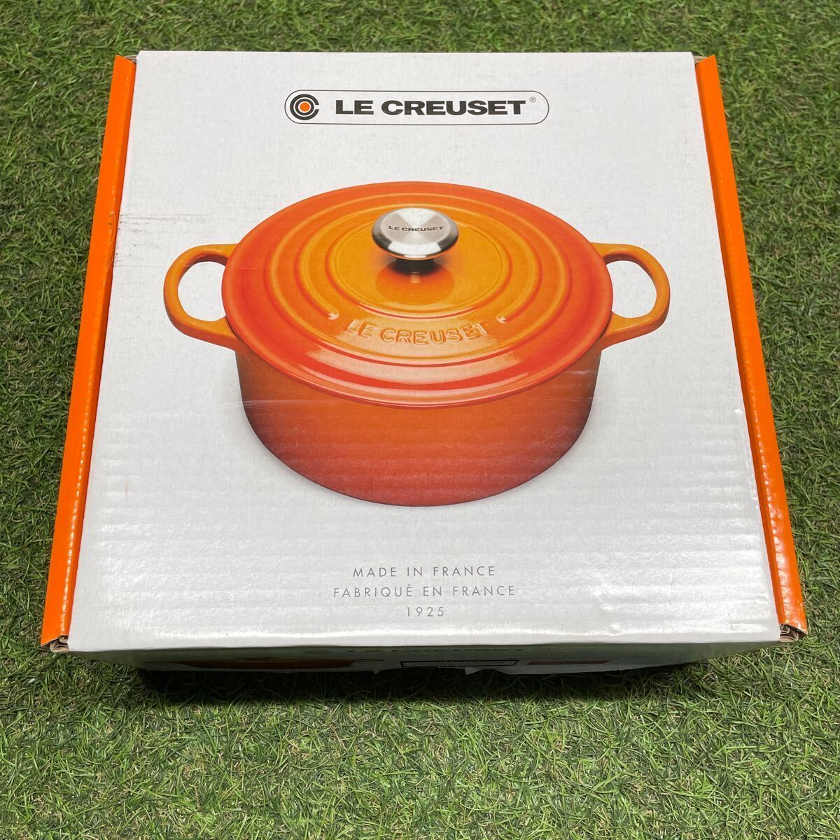 GX519 LE CREUSET ル・クルーゼ 両手鍋2117720-20cm ココット ロンド ホーロー鍋 料理 調理器具 ミストグレイ 箱汚れ破れ 未使用 保管品 鍋の画像6