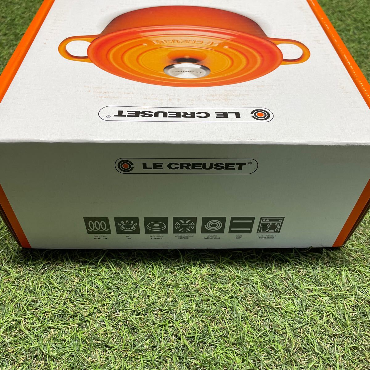 GX524 LE CREUSET ル・クルーゼ 両手鍋2117720-20cm ココット ロンド ホーロー鍋 料理 調理器具 ミストグレイ 箱汚れ有り 未使用 保管品 鍋の画像7