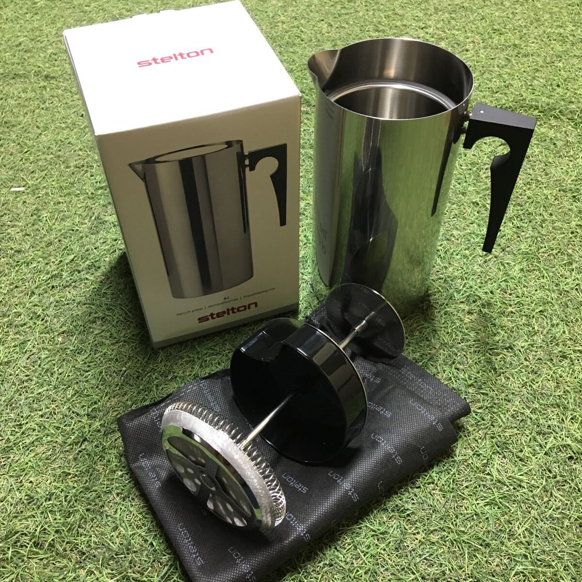 GX 713 Stelton ステルトン AJ シリンダライン 01-3 フレンチプレス 1L インテリア キッチン用品 説明書なし 未使用 保管品 ポットの画像1