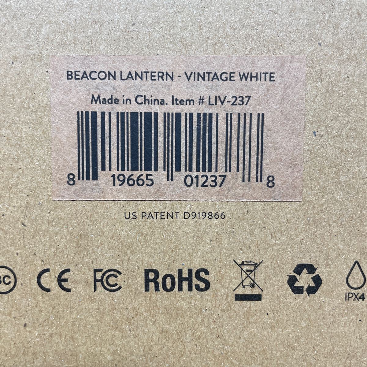 GX1201 BAREBONES ベアボーンズ ビーコンライト ランタン ヴィンテージホワイト LIV-237 キャンプ LED 箱傷有り 未使用 保管品 アウトドアの画像3