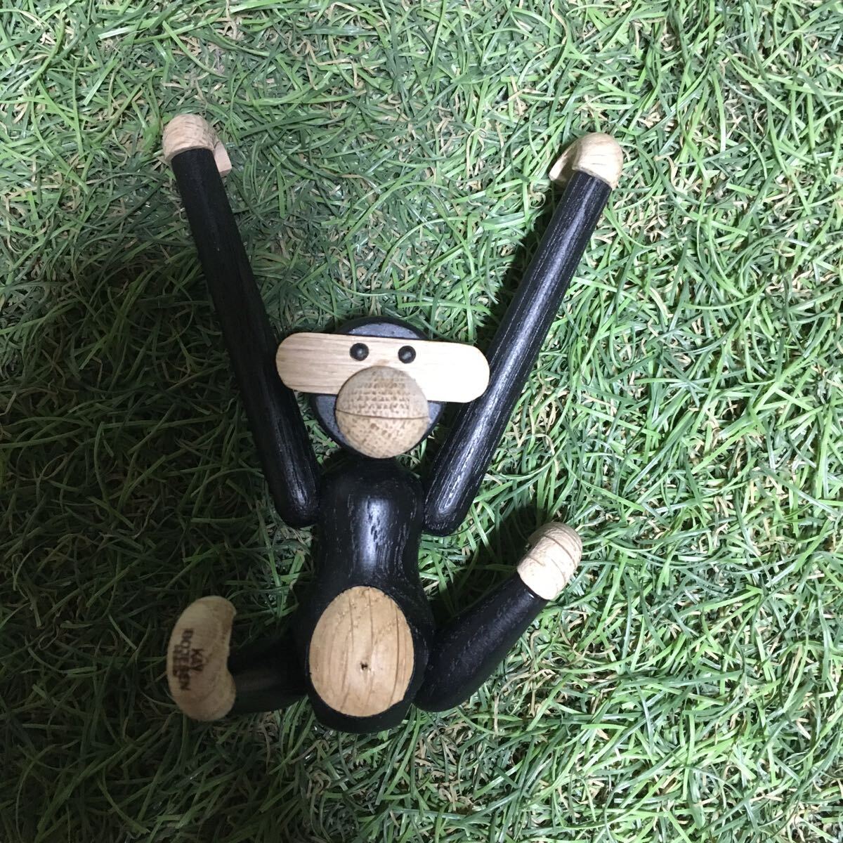 GX420 KAY BOJESEN－カイ・ボイスン 木製フィギュア MONKEY 北欧 木製玩具 インテリア 雑貨 未使用 保管品 フィギュア_画像4