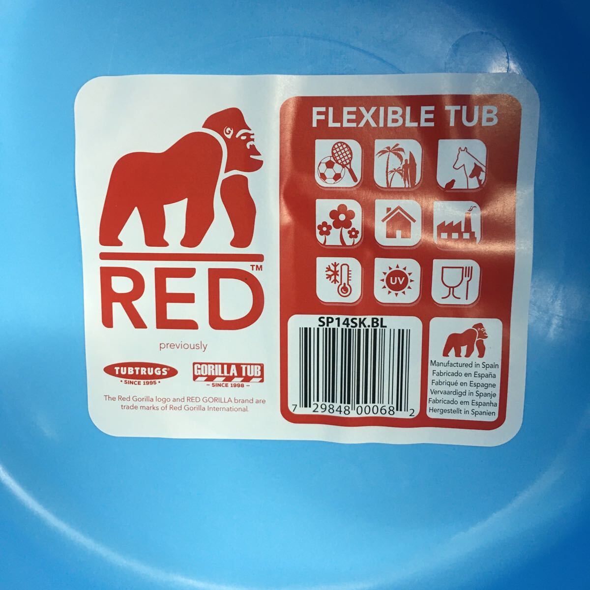GX127 Red Gorilla レッドゴリラ Tubtrugs タブトラックFlexible フレックスバケツ14L 4点まとめ 未使用 保管品 バケツ_画像3