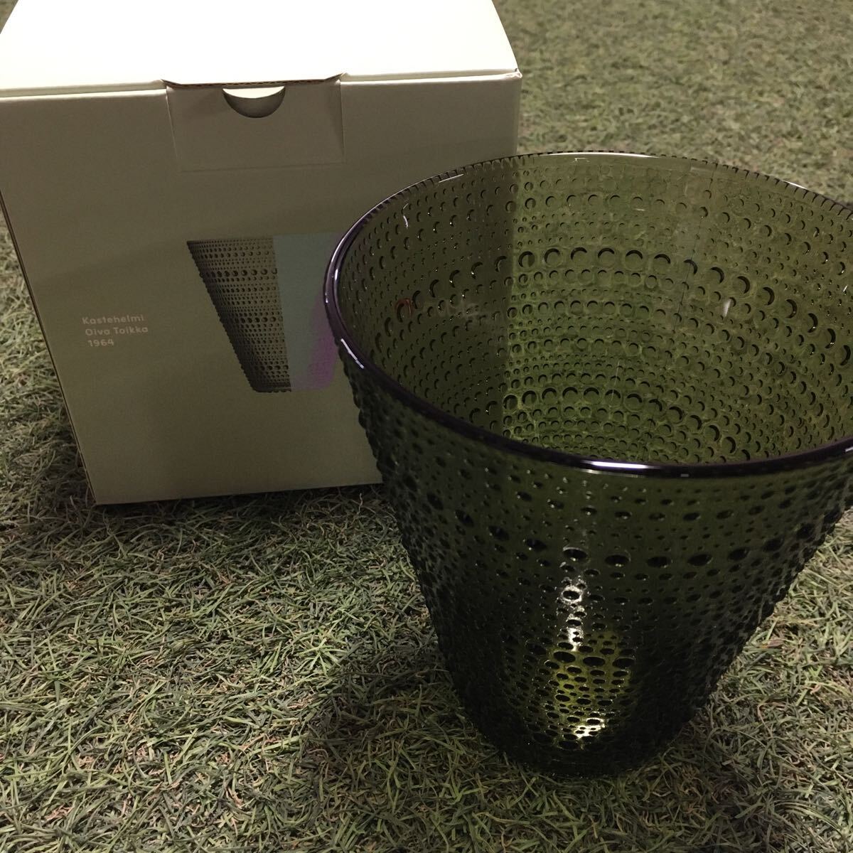 GX4053 ittala iittala rental te hell mi366063 15.4mm moss green vase tsubo unused storage goods vase 