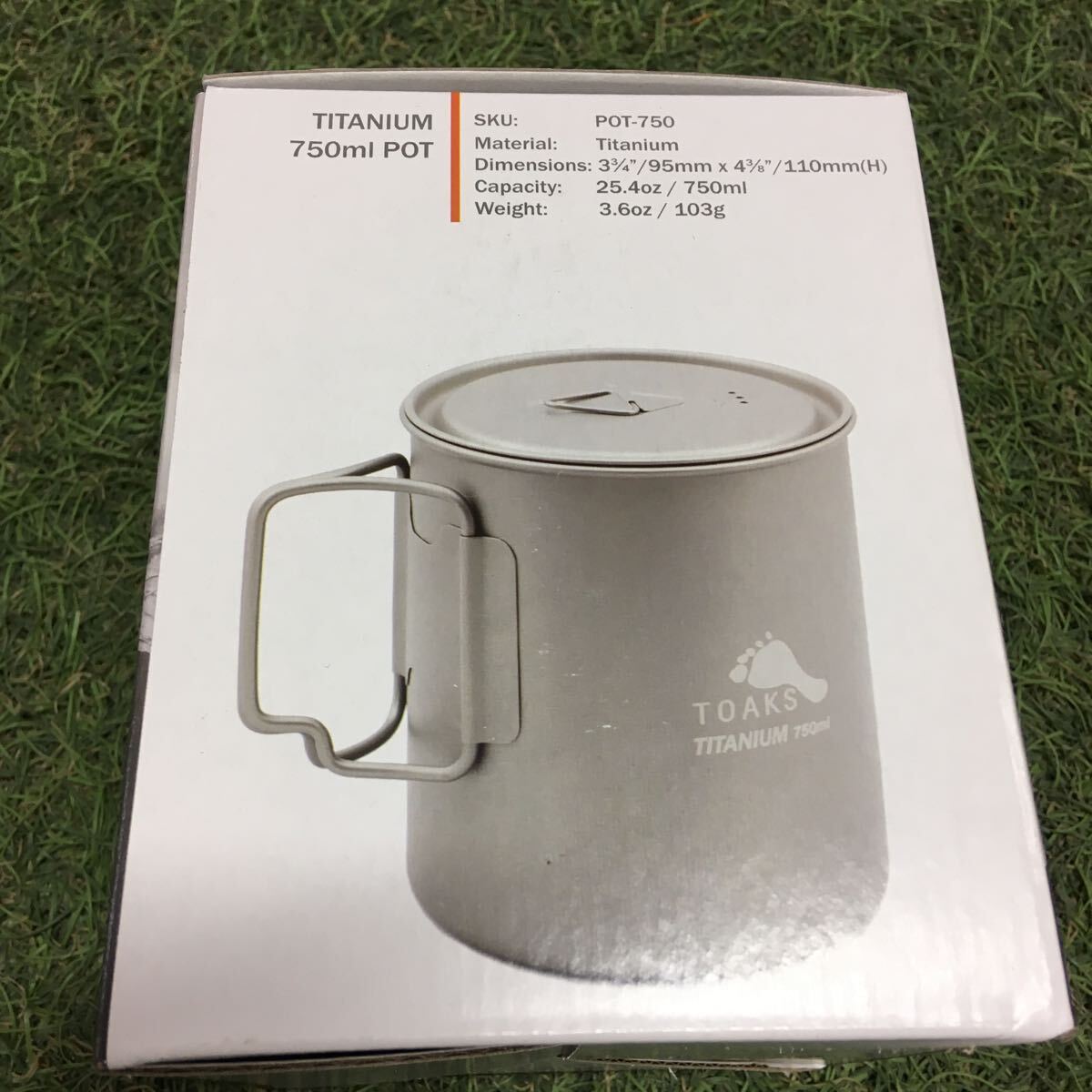 GX4605 TOAKS トークス チタン製ポット 750ml POT-750 アウトドア 調理器具 ポット キャンプ 未使用 保管品 アウトドア製品の画像6