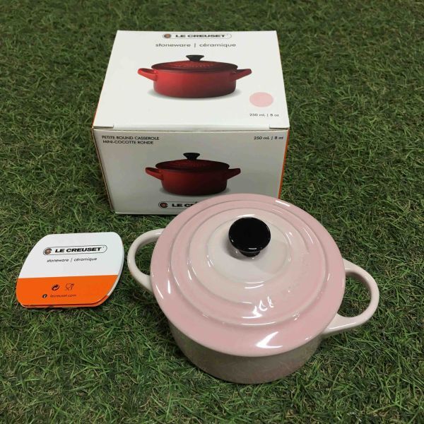 GX2091 LE CREUSET ル・クルーゼ ミニココット ロンド 10cm 250ml シェルピンク 料理 キッチン用品 ココット 未使用 保管品 食器の画像1