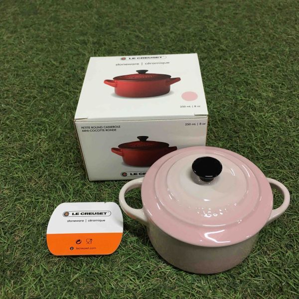 GX2098 LE CREUSET ル・クルーゼ ミニココット ロンド 10cm 250ml シェルピンク 料理 キッチン用品 ココット 未使用 保管品 食器の画像1