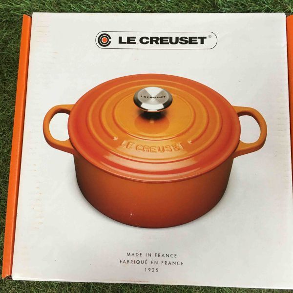 GX2231 LE CREUSET ル・クルーゼ 両手鍋 ココット ロンド 21177-24cm ホーロー鍋 料理 調理器具 ブラック 箱汚れ有り 未使用 保管品 鍋の画像4