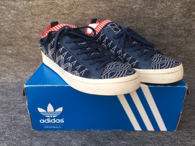 送料込＞adidas COURT VANTAGE PRIMEKNIT/アディダス コートバンテージ プライムニット S78784 27cm/スリッポン ジャパニーズ 和柄 箱付き_画像1