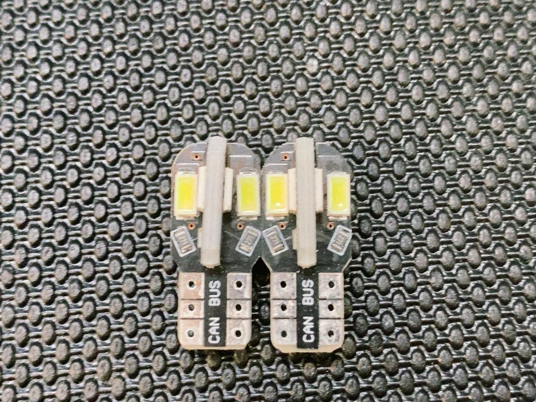 T10 T16 8SMD LEDバルブ 6000K ホワイトポジションナンバー灯_画像3