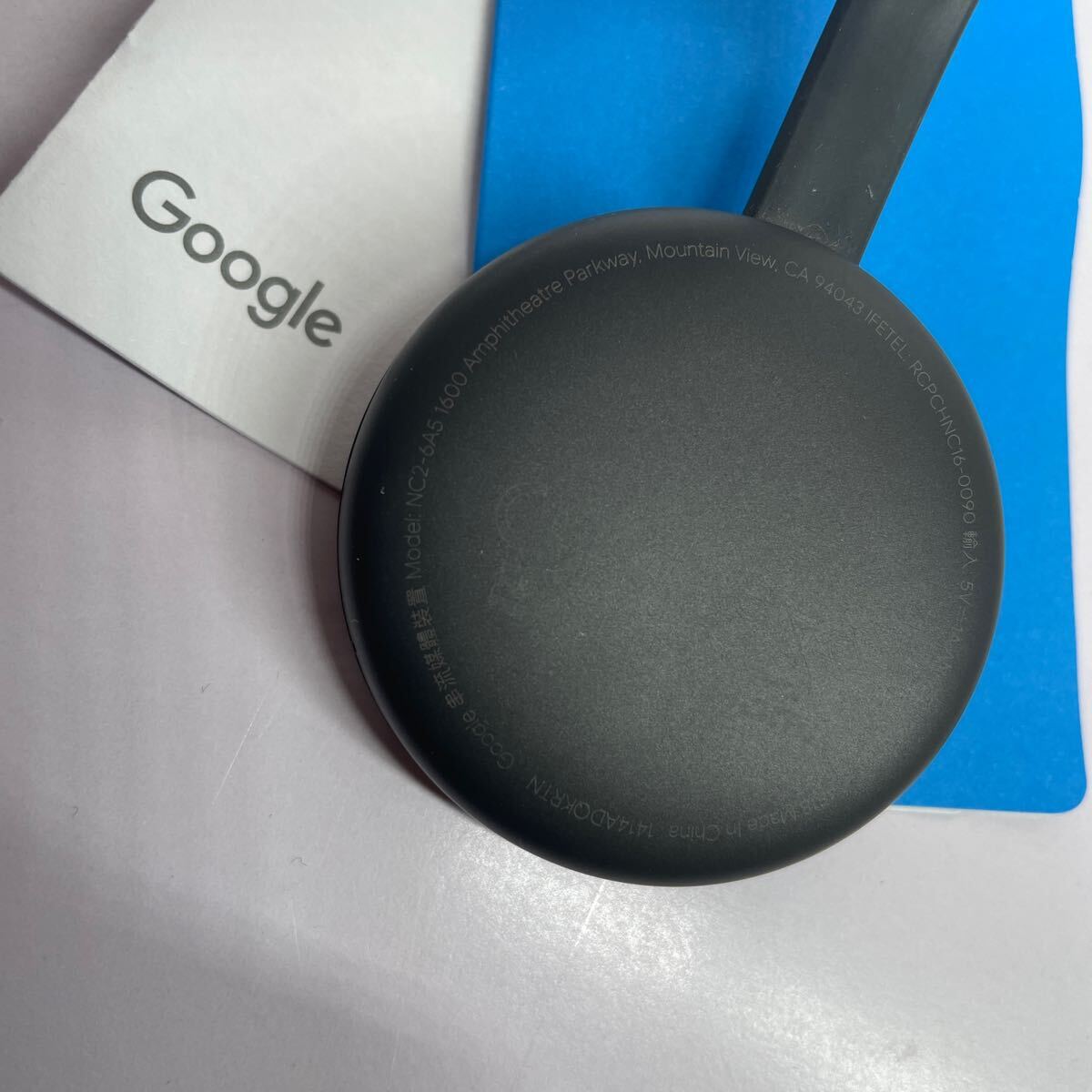 サ) Google Chromecast グーグル クロームキャスト 第3世代 チャコール GA00439-JP NC2-6A5 映像機器 管理Mの画像6