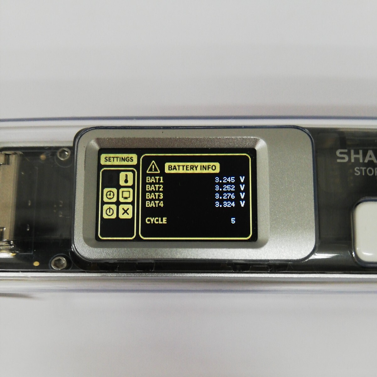 サ) SHARGEEK STORM2 SLIM 20,000mAh モバイルバッテリー PSE技術基準適合品 最大130W 中古 USB‐C/USB‐A 急速充電 管理K SHARGE STM2E‐1_画像3