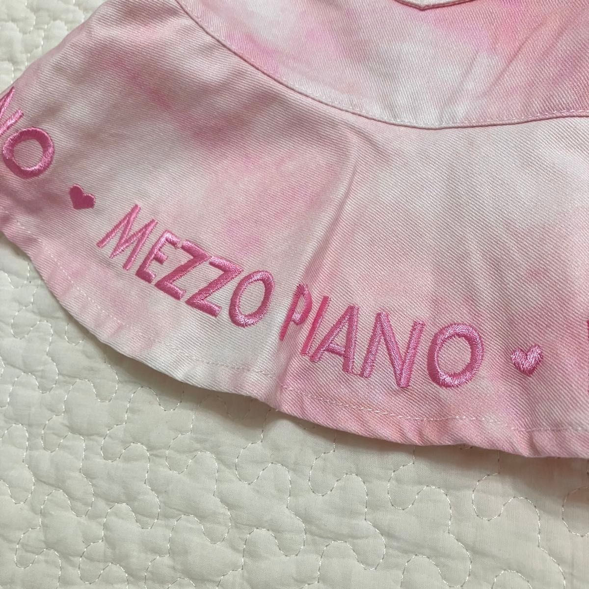 新品　メゾピアノ　裾ロゴペプラムスカート　120㎝　ピンク