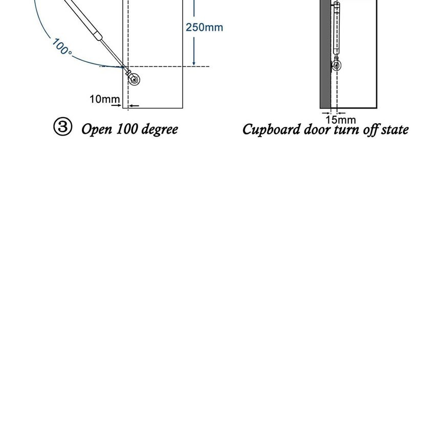 ガススプリング ガスダンパー DIY 家具 ガス スプリング ダンパー 取替え 補修 金属 10kg ドア 4本セット 4-GASDANPの画像5
