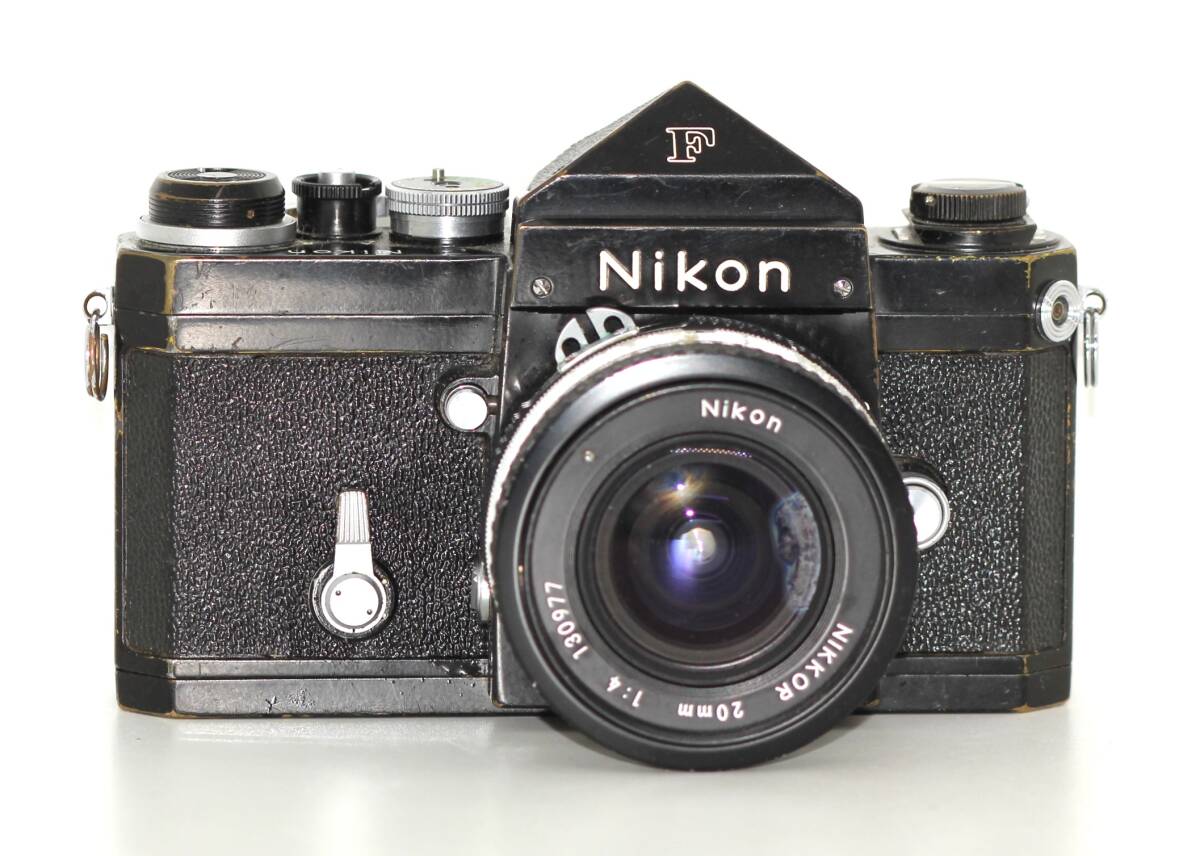★良品★ NIKON ニコン F アイレベル ブラック 中期 シャッター全速確認 Ai NIKKOR 20mm F4 #N382の画像2