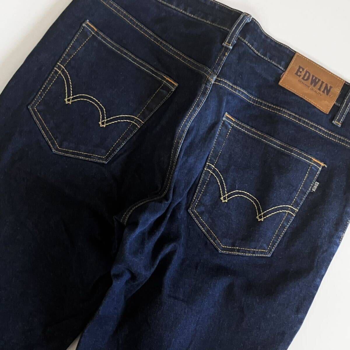 ★☆W32inch-81.28cm☆★EDWIN E1993 濃&ストレッチデニム★☆Authentic Design Jeans☆★_画像4