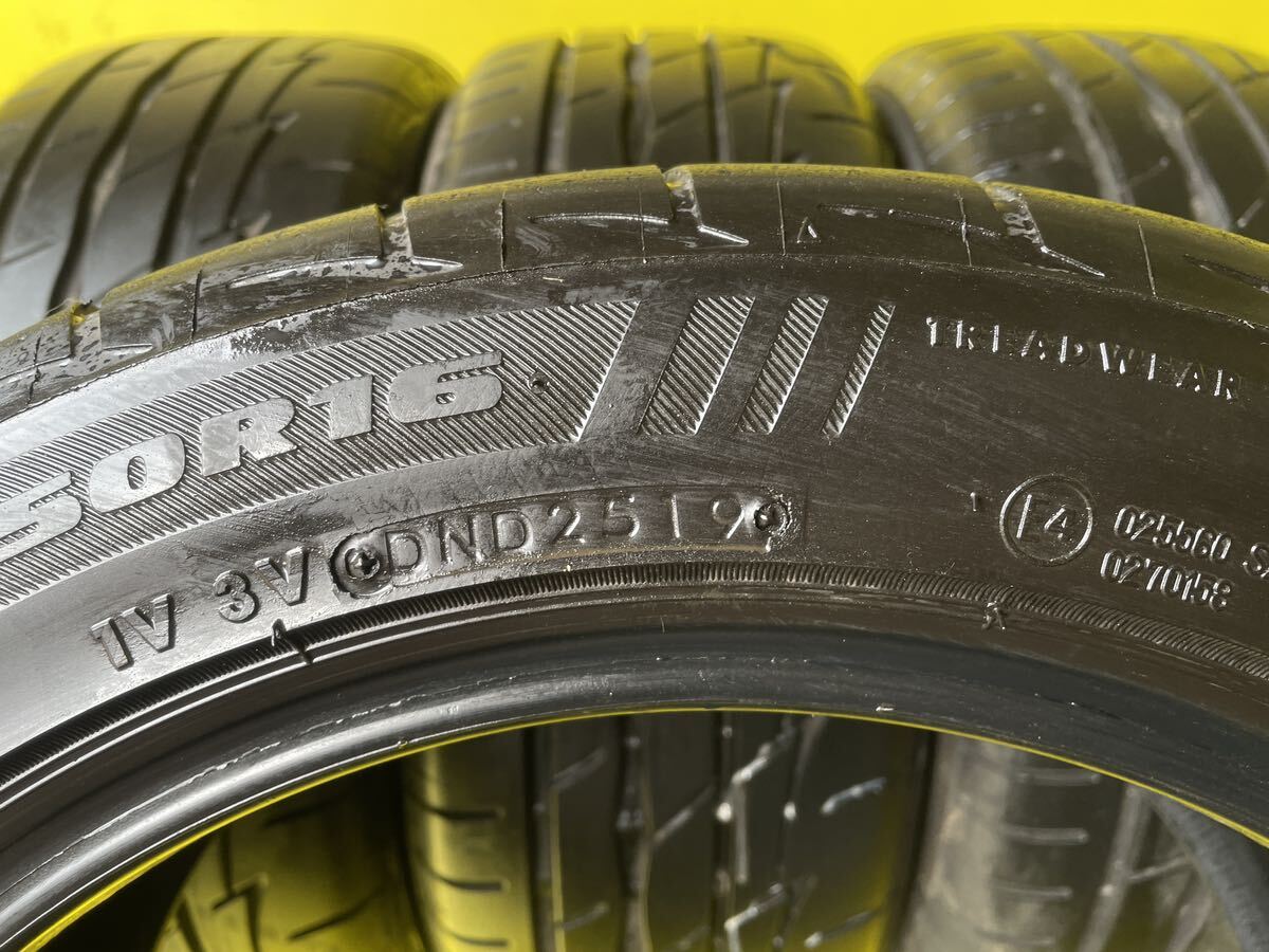 ブリヂストン ポテンザ アドレナリン RE003 205/50R16 【商品番号T-3091】 2019年製 4本 茨城県発の画像7